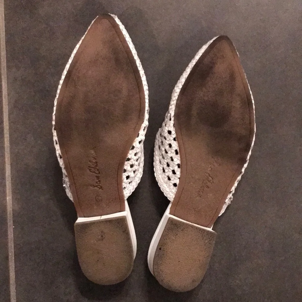 Sam Edelman White Woven Pointed-Toe Flats - Picture 5 of 5